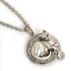 Sweet Romance Cat Locket Necklace